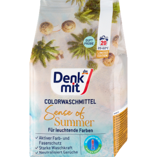 Denkmit Пральний порошок для кольорових тканин Sense of Summer, 20 прань