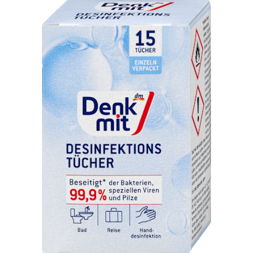 Denkmit Дезінфікуючі серветки, 15 шт