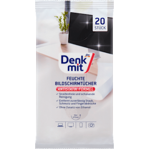 Denkmit Вологі серветки для чищення екранів 20 шт