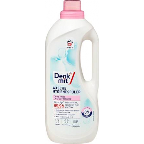 Denkmit Гігієнічний ополіскувач для дезінфекції білизни без барвників та ароматизаторів 20 WL, 1,5 л
