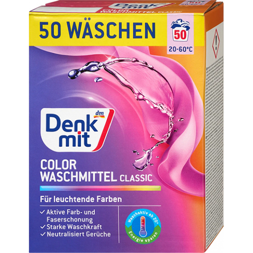 Denkmit Пральний порошок для кольорової білизни, 50 прань