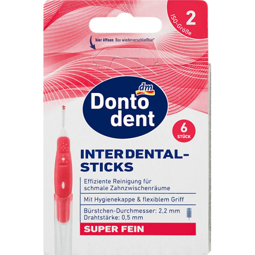 Dontodent Щітки міжзубні червоні 0,5 мм, 6шт