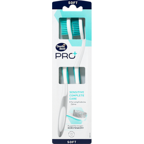 Dontodent Зубна щітка PRO+ Sensitive Complete Care, м'яка, 2 шт