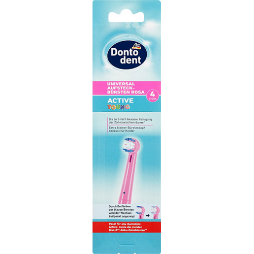 Dontodent Універсальні насадки Active Young рожеві, 4 шт