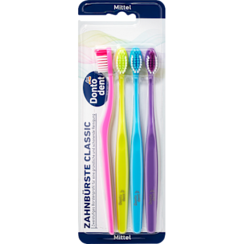 Dontodent Класична середня зубна щітка, 4 шт
