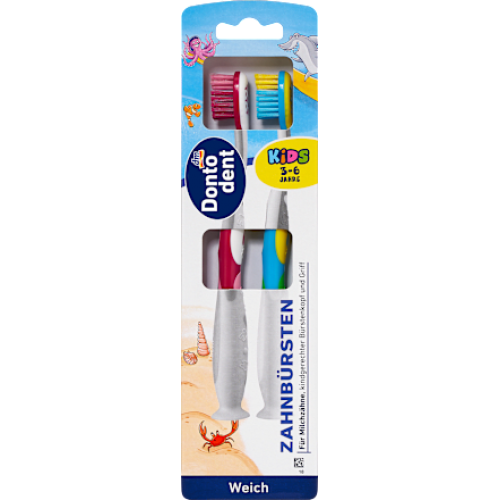 Dontodent Зубні щітки дитячі м'які (3-6 років) 2 шт