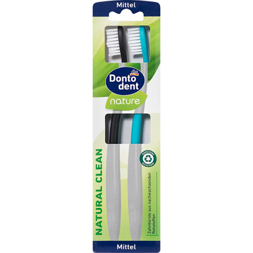 Dontodent Зубна щітка Natural Clean середня, 2 шт
