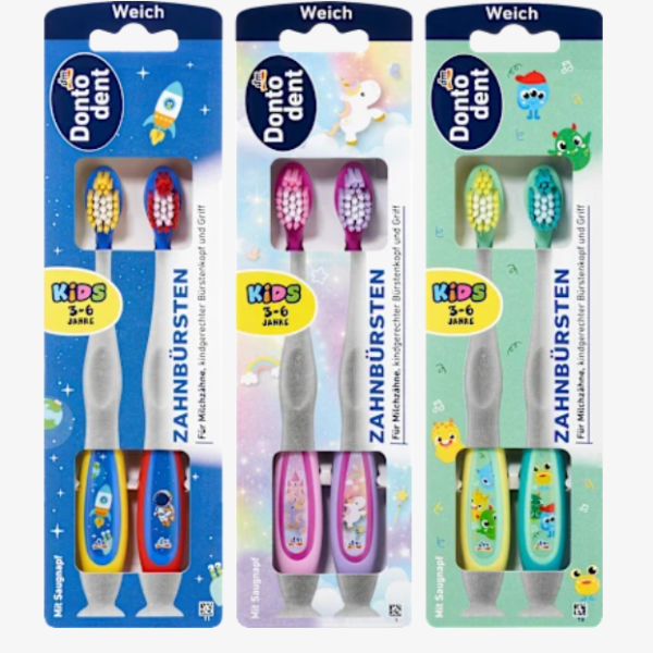 Dontodent Зубні щітки дитячі м'які (3-6 років) 2 шт