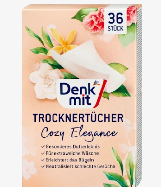 Denkmit Листки для сушильних машин Cosy Elegance, 36 шт