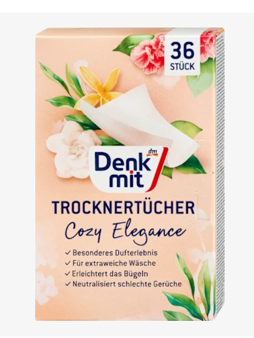 Denkmit Листки для сушильних машин Cosy Elegance, 36 шт