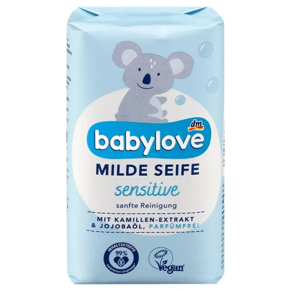 М'яке дитяче мило для чутливої шкіри Babylove, 100 гр