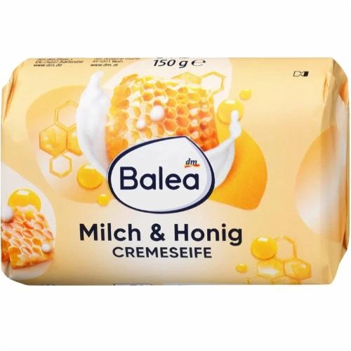 BaleaТверде мило, кремове мило з молоком та медом, 150 г