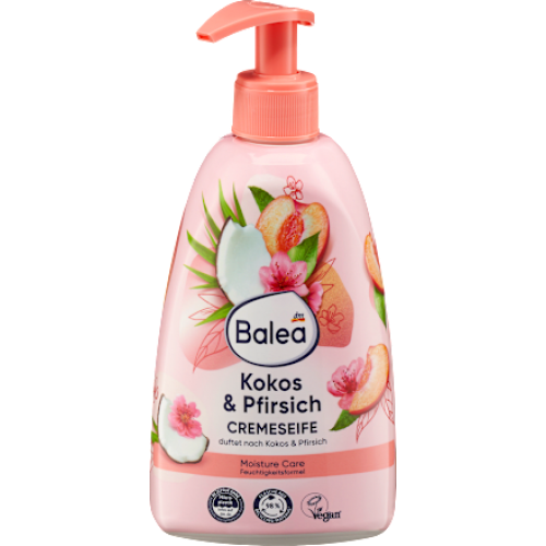 Balea Крем-мило Персик і Кокос, 500 мл