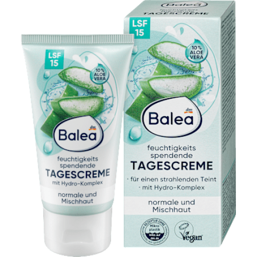 Balea Зволожуючий денний крем aloe vera 10% LSF15 50 мл