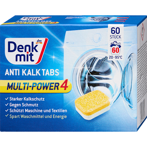 Denkmit Таблетки проти накипу для пральної машини Anti-Kalk 60 шт