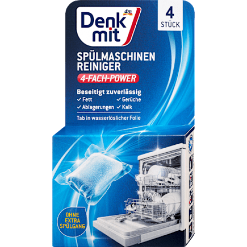 Denkmit Засіб для чищення посудомийних машин, 4 шт.