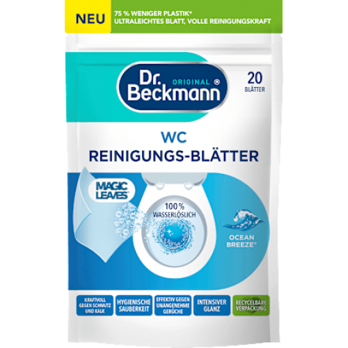 Dr.beckmann Листки миючі для туалету Ocean Breeze, 20 шт