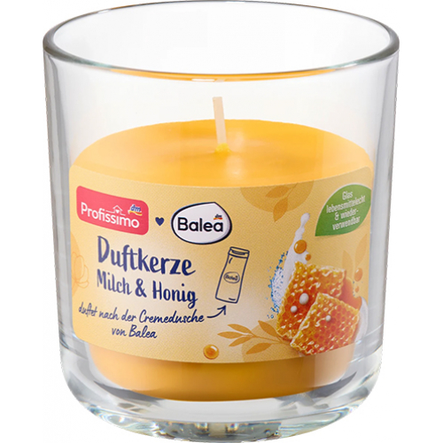 Profissimo Ароматична свічка в скляному стакані «Молоко і мед», 1 шт