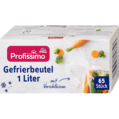 Gefrierbeutel Пакети для морозильної камери 1 л із закриванням, 65 шт