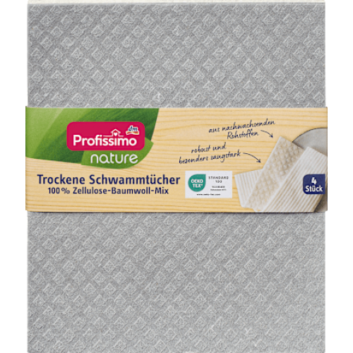 Profissimo ганчірки натуральні 100% целюлоза-бавовна 4 шт