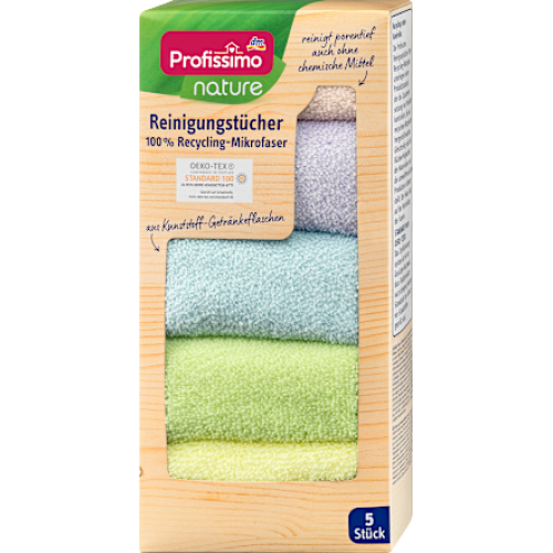 Profissimo Серветки для чищення 100% перероблена мікрофібра 5 шт