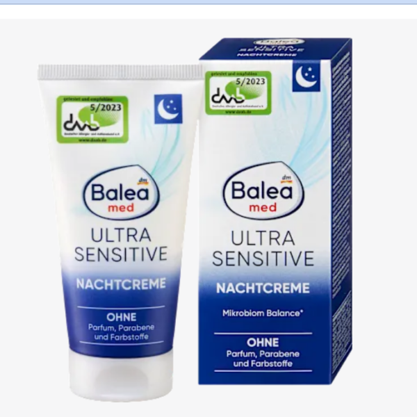 Balea MED Нічний крем для обличчя Ultra Sensitive 50 мл