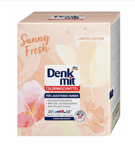 DenkMit порошок парфумований для кольорових речей Sunny Fresh 20прань