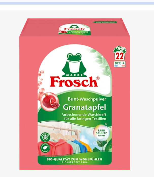 Frocsh Пральний порошок кольору граната, 22 прання