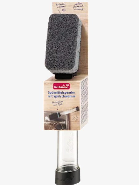 Диспенсер для миючого засобу для посуду з губкою, 1 шт.