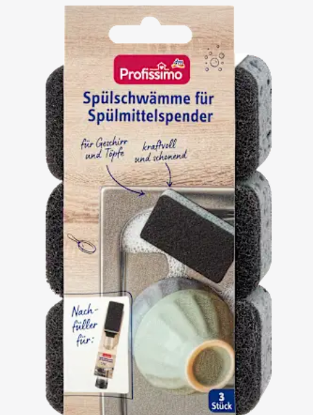 Губки для миття посуду для диспенсерів для мила, 3 штуки