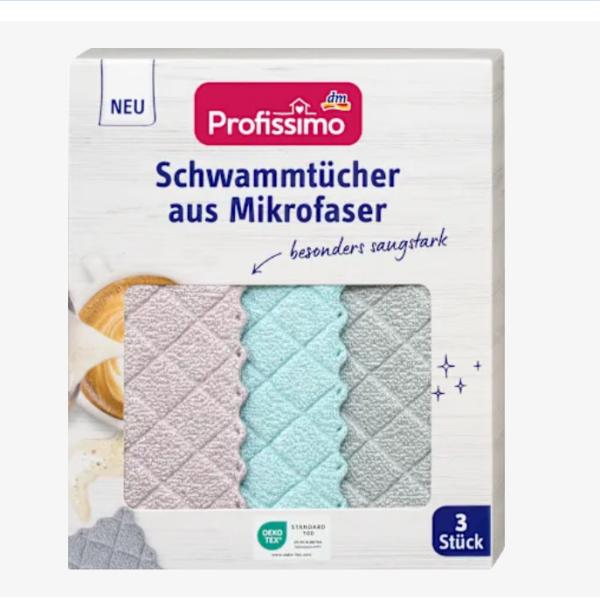 Profissimo Губчасті серветки з мікрофібри, 3 штуки