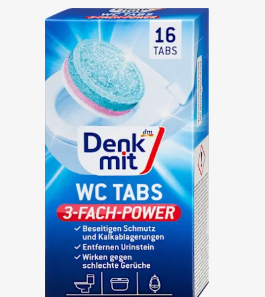 Denkmit Таблетки для чищення туалету, 16 таблеток