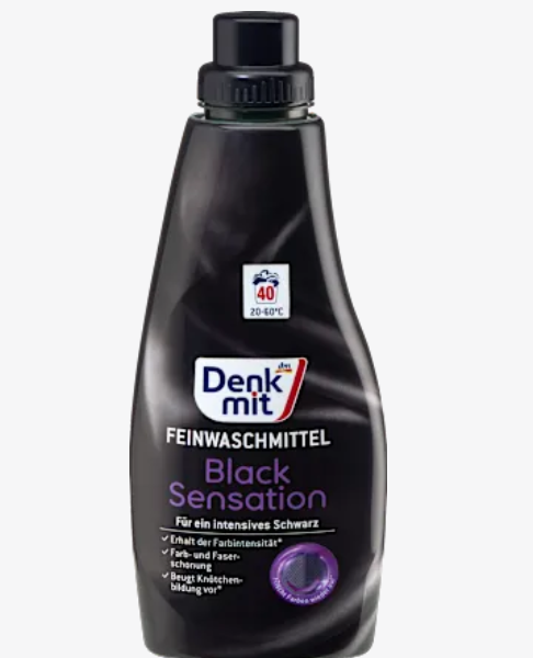 Denkmit Рідкий пральний порошок Black Sensation для делікатних тканин, 40 літрів