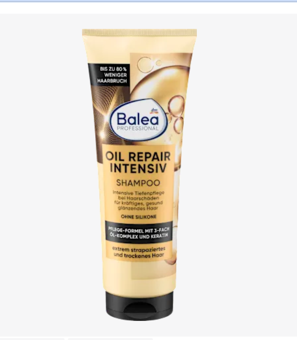 Balea Шампунь-олійка для відновлення інтенсивного типу, 250 мл