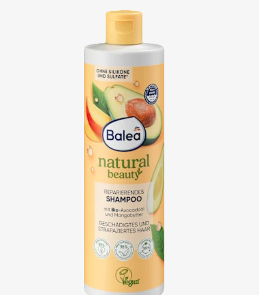 Balea Натуральний шампунь краси з олією авокадо та маслом манго, 400 мл