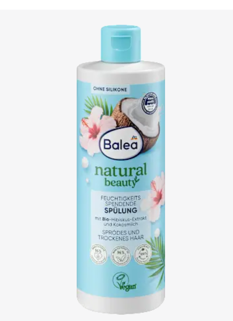 Balea Кондиціонер Natural Beauty з екстрактом гібіскуса та кокосовим молоком, 350 мл