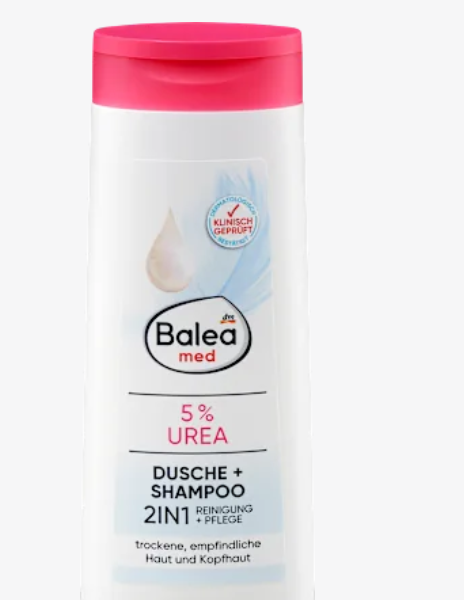 Balea Гель для душу + шампунь 2-в-1 5% сечовина, 300 мл