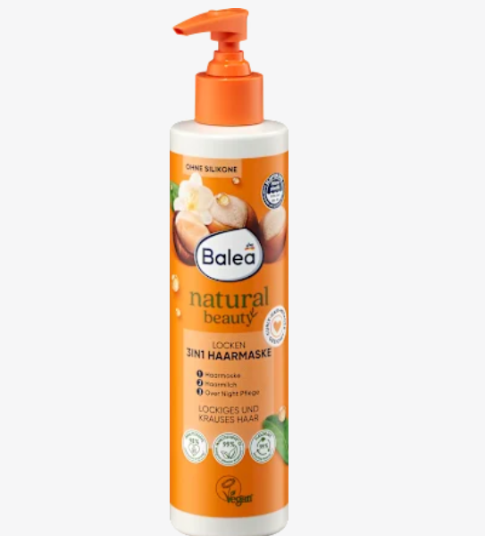Balea Маска для волосся 3-в-1 Natural Beauty Curls, 250 мл