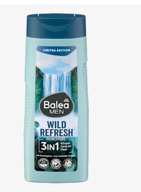 Balea Гель для душу Wild Refresh 3в1, 300 мл