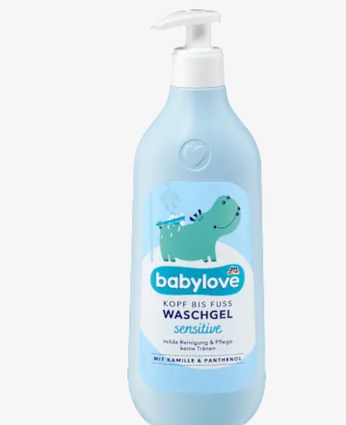 Babylove Гель для вмивання з голови до ніг для чутливої шкіри, 500 мл