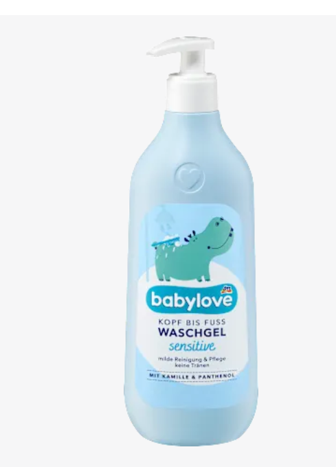 Babylove Гель для вмивання з голови до ніг для чутливої шкіри, 500 мл