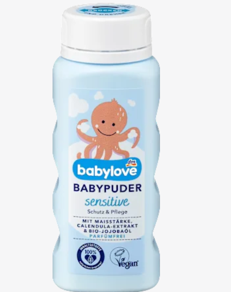 Babylove Дитяча присипка для чутливої шкіри, 100 г