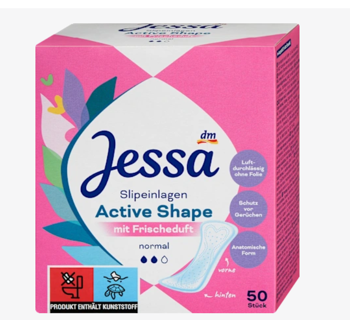 Jessa Щоденні прокладки Active Shape зі свіжим ароматом, 50 штук
