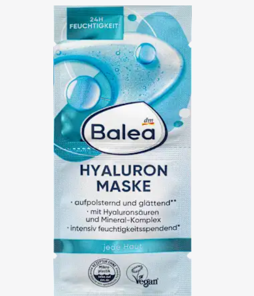 Balea Маска для обличчя з гіалуроновою кислотою (2x8 мл), 16 мл