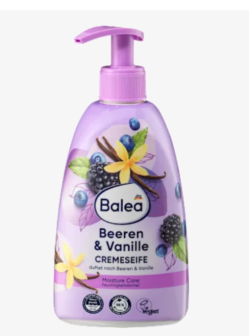 Balea рідке крем-мило з ароматом ягід та ванілі 500ml
