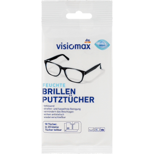VISIOMAX Серветки для чищення окулярів 10х2, 10 шт