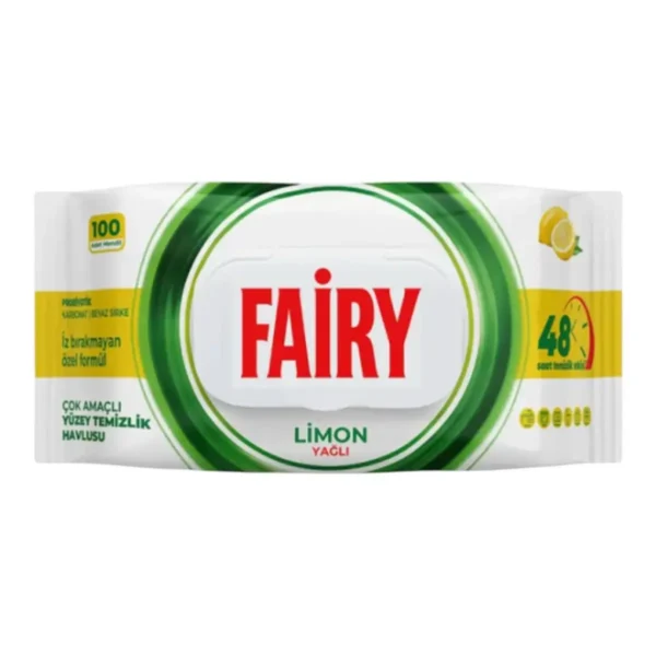 Вологі серветки для прибирання Fairy лимон 100шт