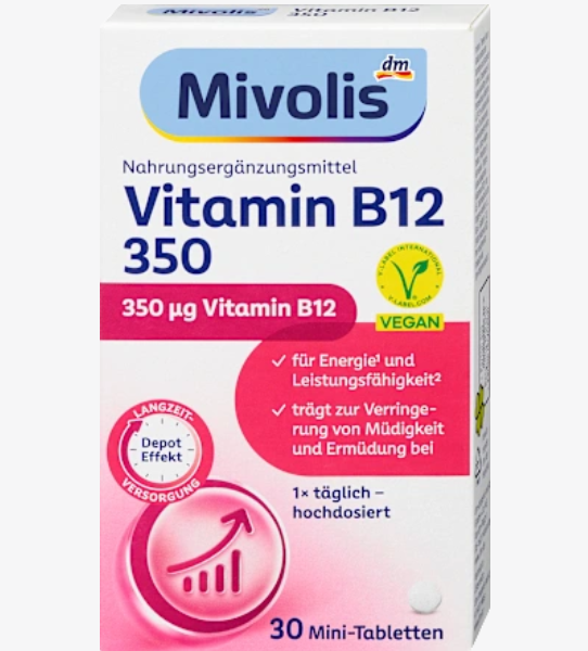 Mivolis B12 міні-таблетки, 30 таблеток