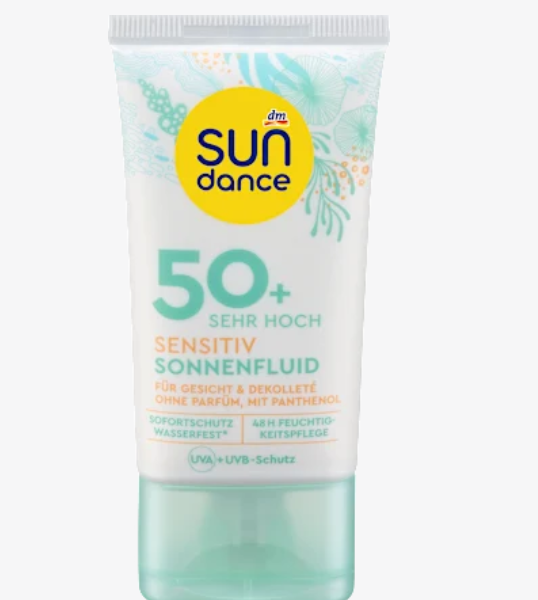 Сонцезахисний флюїд для чутливої ​​шкіри обличчя, SPF 50+, 50 мл