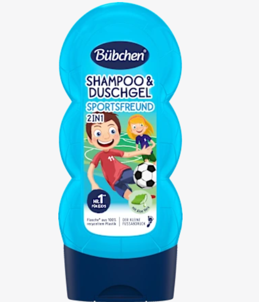 Bübchen Дитячий шампунь та гель для душу 2в1 Sports Friend, 230 мл